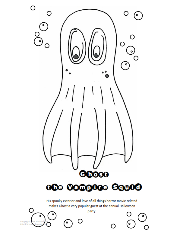 Vampire Squid Coloring Page Crokky Pages Az Sketch Coloring Page